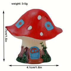 Fairy Tale Mushroom House Figurine Model