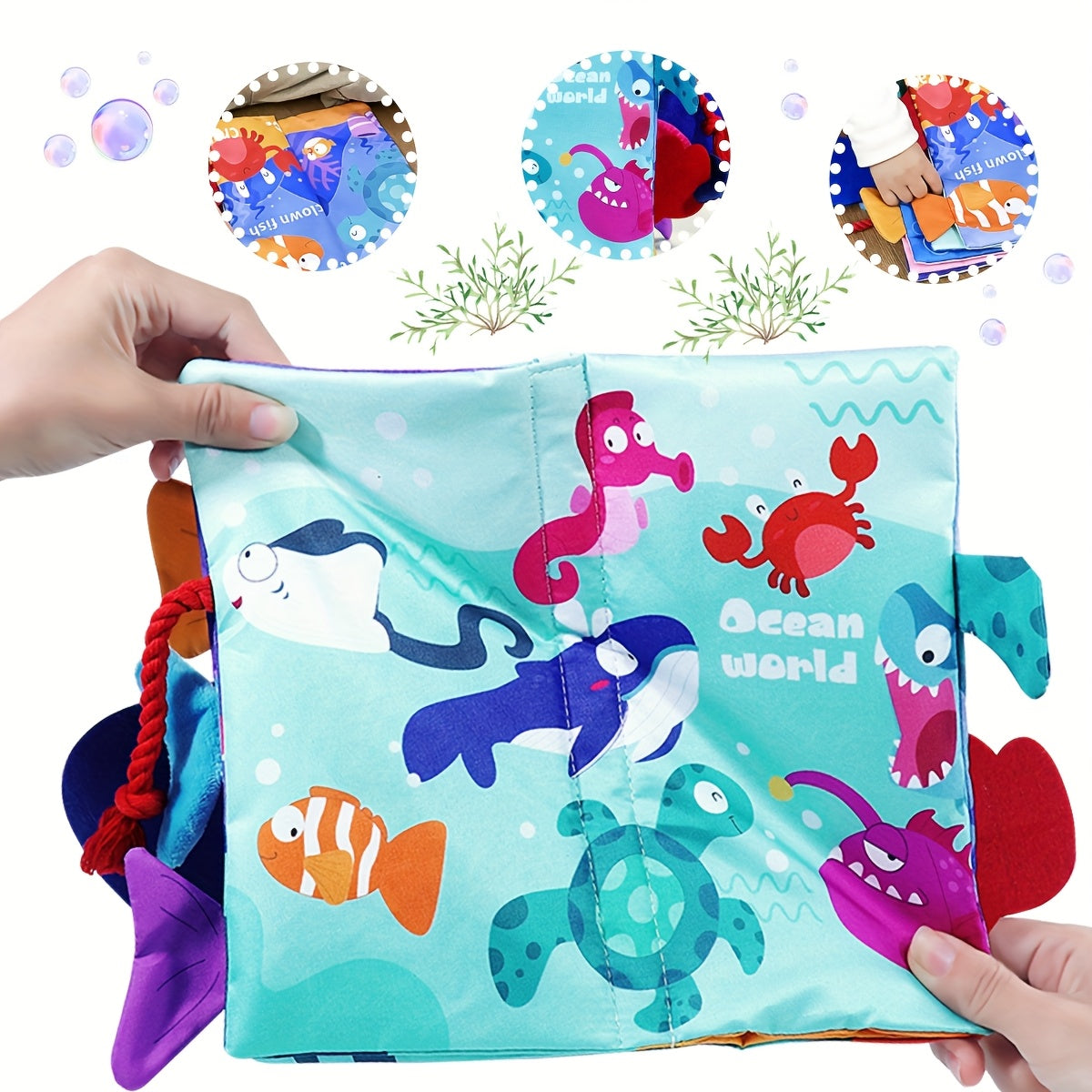 Toddler Sensory Cloth Book Early Learning Educational Toy