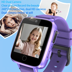 ERUN Kids Smartwatch Silicone Strap Dual Cameras Touchscreen USB Rechargeable