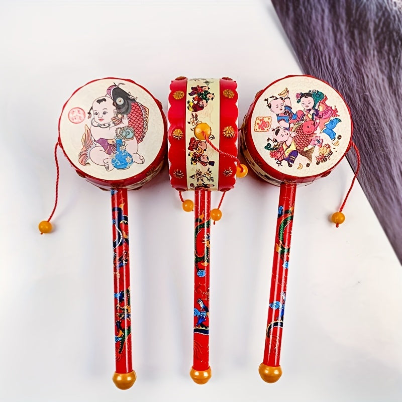 Baby Hand Rattle Drum Safe And Auspicious