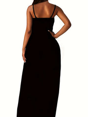  Casual Summer Dress Women's Plus Lip & Splash Print Maxi Cami Dress