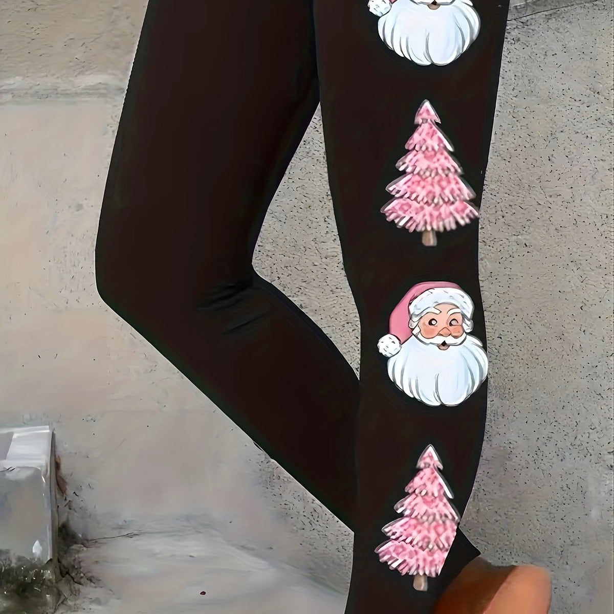  Women's Santa & Christmas Tree Print Leggings