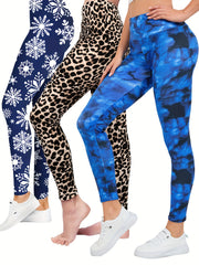 Printed Tight Yoga Workout Pants Stretch Running Fitness Sports Leggings