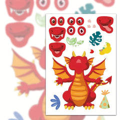 Dragon Face Changing DIY Stickers Set of 8