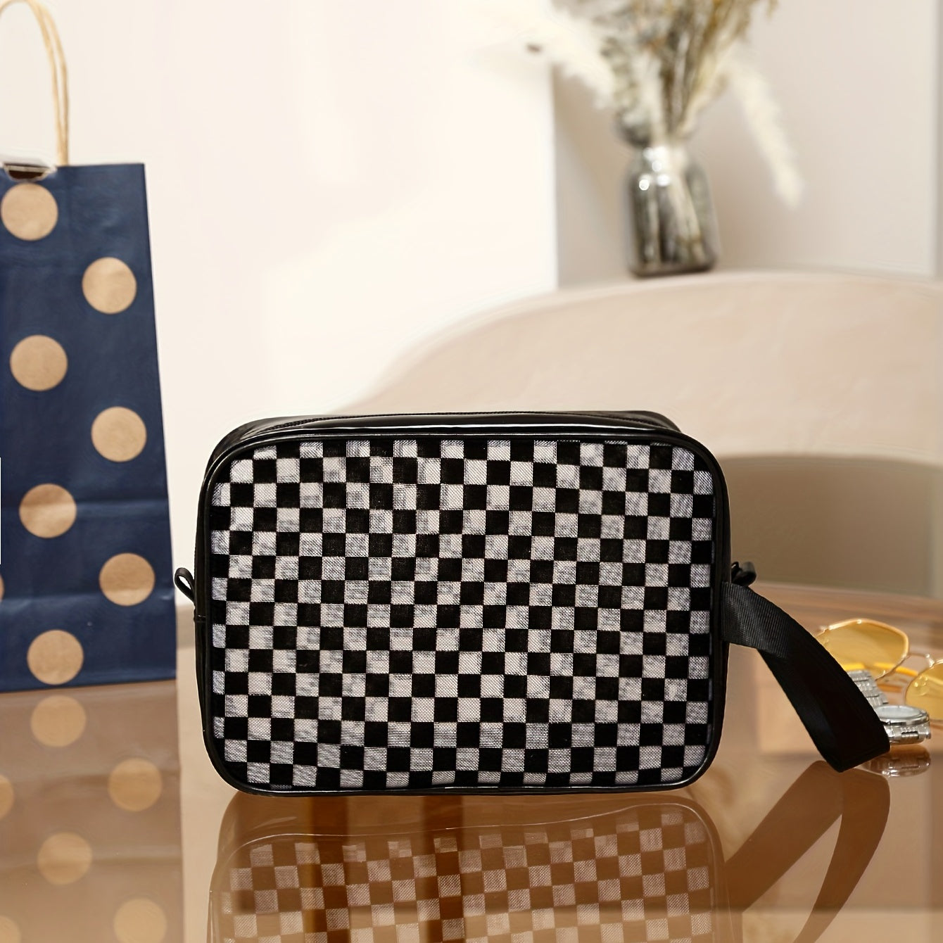 Portable Mesh Makeup Bag Cosmetic Organizer & Storage Bag