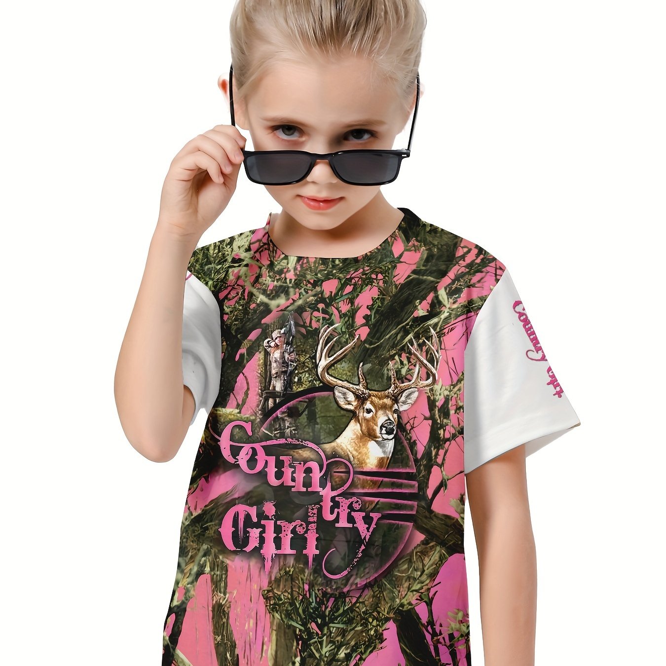 3D Forest Graphic T-Shirt Girl Casual Short Sleeve Tee Summer Clothes