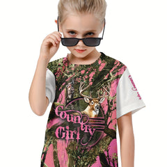 3D Forest Graphic T-Shirt Girl Casual Short Sleeve Tee Summer Clothes