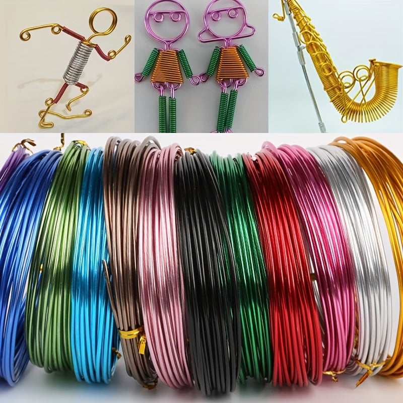 12 Colors Aluminium Wire 1.5mm DIY Soft Bendable Wire Jewelry Making