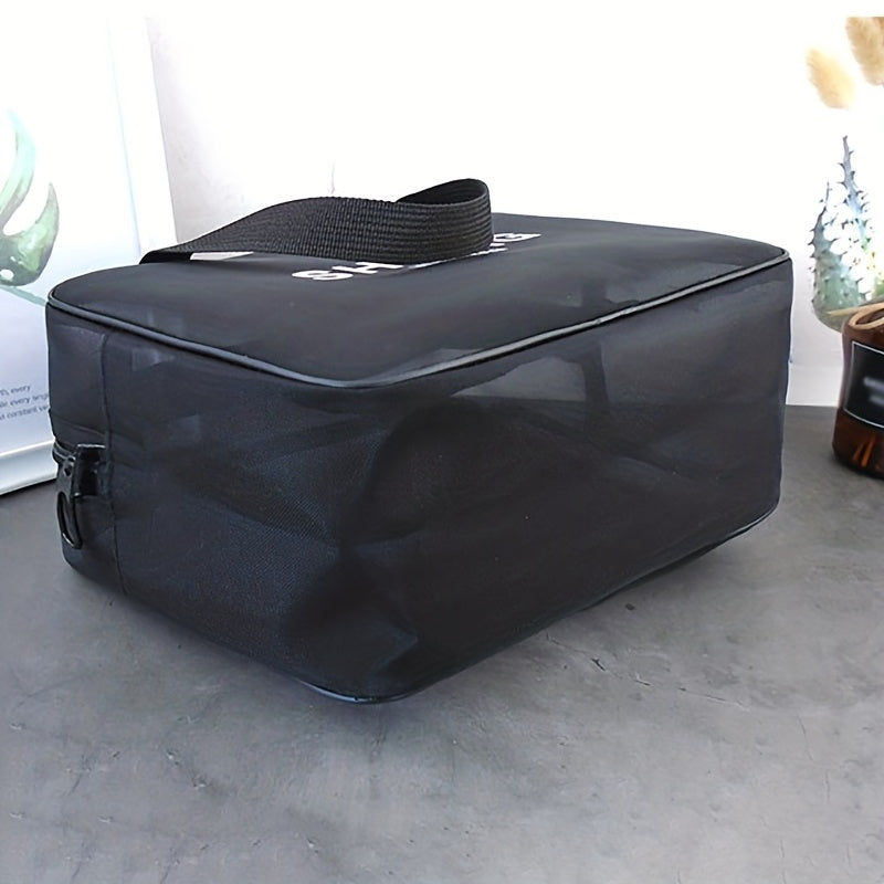 Portable Mesh Toiletry Bag Cosmetic Bag Travel Storage Bag