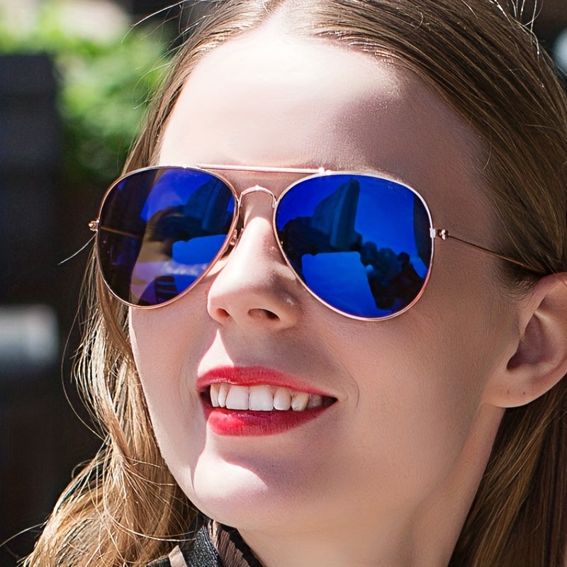 Top Bar Aviator Sunglasses Metal Frame UV400