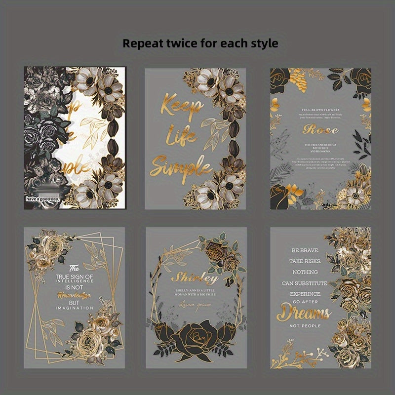 10pcs Blooming Flower Journal DIY Material Decorative Base
