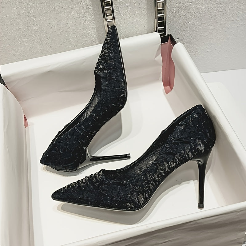 Point Toe Stiletto Heeled Pumps Women Work Shoes High Heels