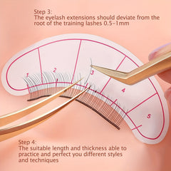 Lash Mannequin Head 25 Pairs Practice Lashes For Eyelash Extensions Training