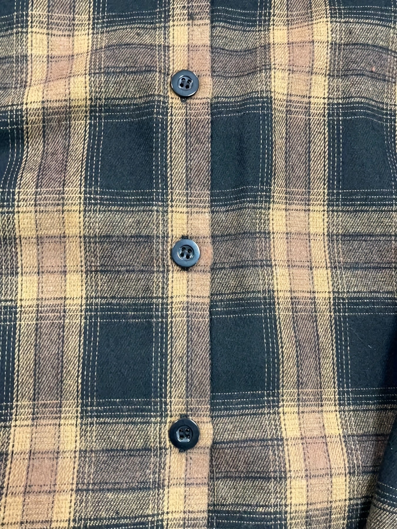  Plaid Print Button Up Long Sleeve Shacket