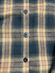  Plaid Print Button Up Long Sleeve Shacket