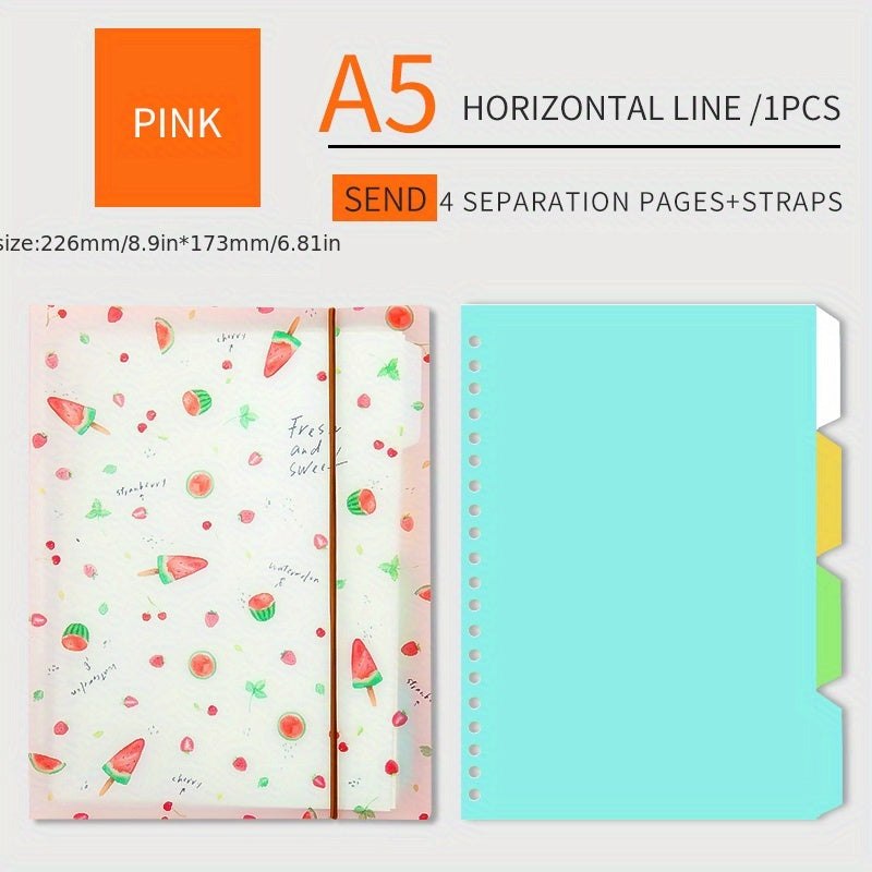 Hongtai B5 Loose Leaf Paper Book 26 Holes A5 Refill Notebook