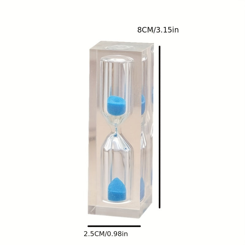 Vintage Acrylic Crystal Glue Hourglass Timer, 3-Minute Creative Safe Ornaments