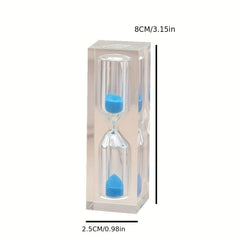 Vintage Acrylic Crystal Glue Hourglass Timer, 3-Minute Creative Safe Ornaments