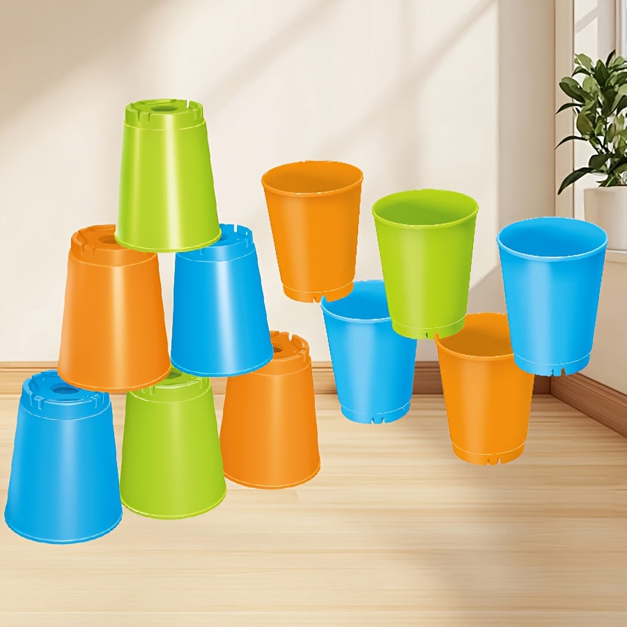 Two Player Stacking Cup Puzzle Toy Colorful Educational Game