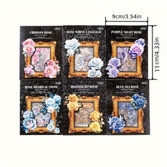 20pcs Rose Flower Gift Series Sticker Pack DIY Decorative Stickers