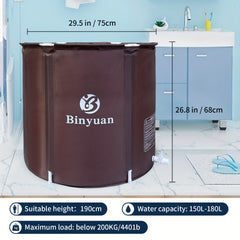 Portable Folding Bathtub For Adults Cold & Hot Water Ice Bath Tub