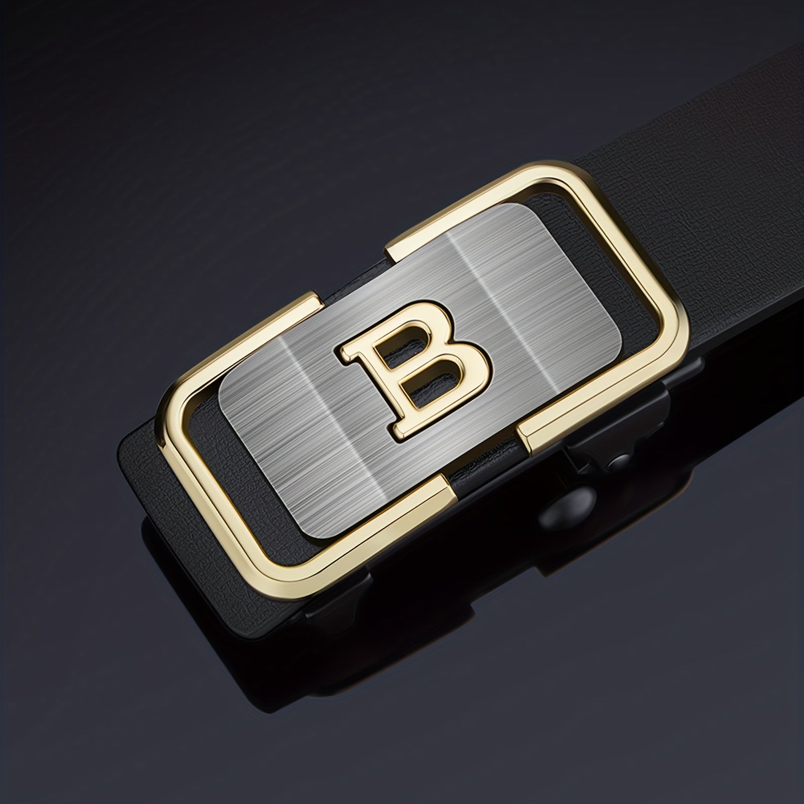 Casual Men's Belt With Toothless B Buckle High Alloy Length 47 2441inch