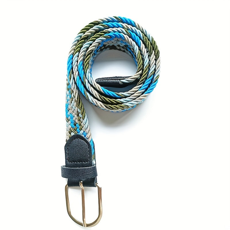 Casual Elastic Braided Belt No Punching Braided Belt