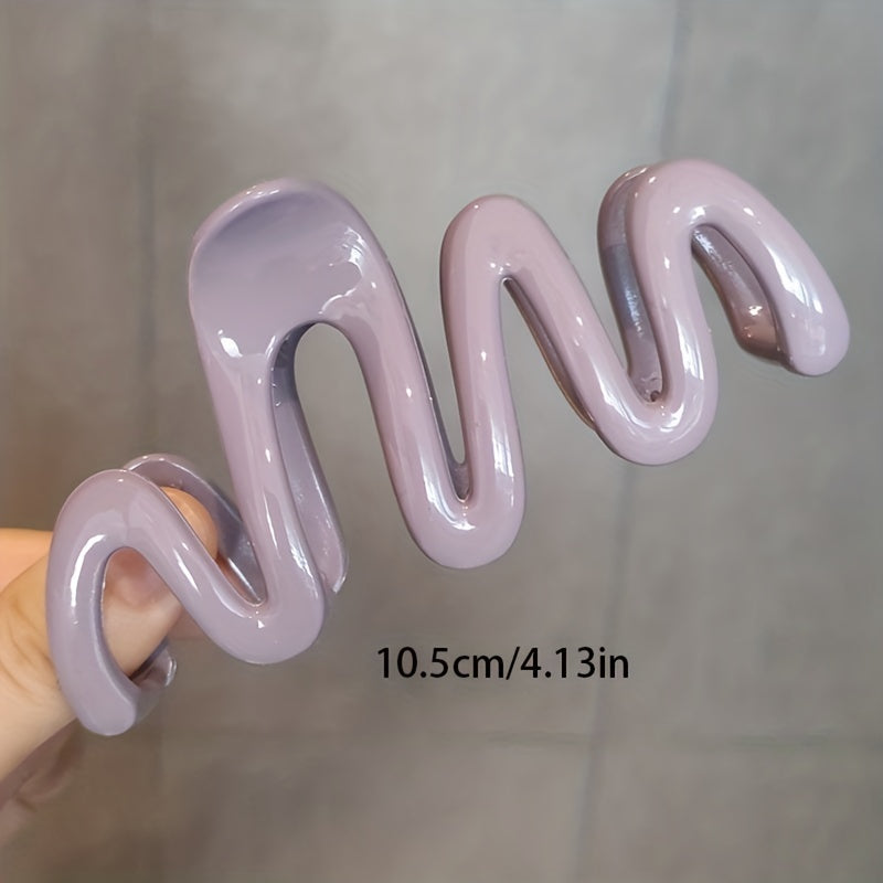 6pcs Wavy Hair Claw Clip Ponytail Holder Nonslip Hair Clip for Women Girls