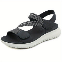 Women's Comfy Flat Sports Sandals Hook & Loop Strap Casual Outdoor Sandals