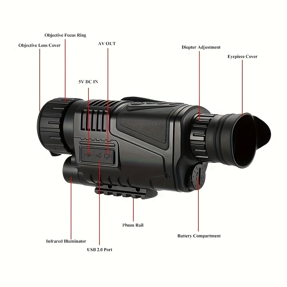 NV300 Night Vision Monocular Telescope 8X Digital Zoom Infrared Night Vision Dev