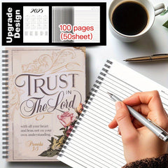 Trust in the Lord Spiral Notebook A5 Scripture Journal 100 Pages