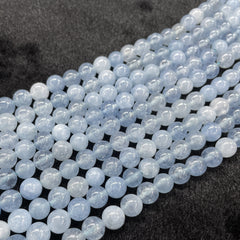 6 8 10MM Natural Aquamarine Beads for Jewelry Making DIY
