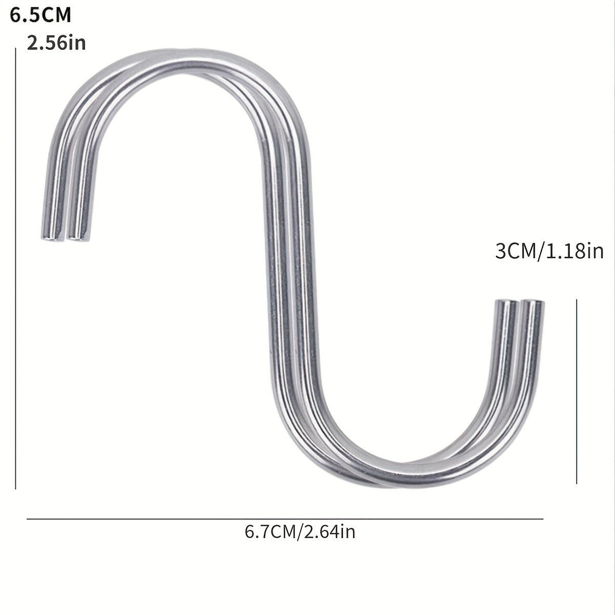 10pcs Stainless Steel Kitchen Storage Hooks Hangers
