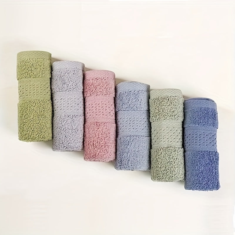 6pcs Cotton Wash Cloths Face Cloths Set Highly Absorbent 13x13in