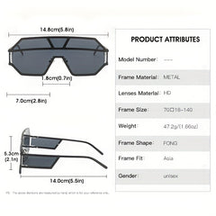 Y2K Metal Tinted Sunglasses UV400