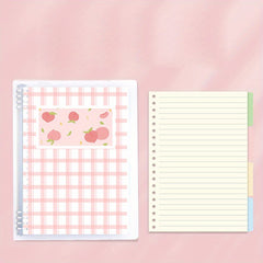 60sheets Sweet Iron Clip Ring Binder Detachable B5 Girl Notebook