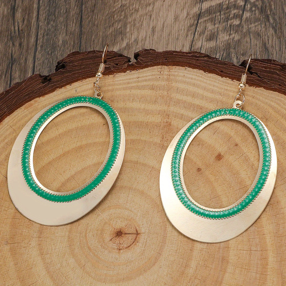 Oval Drop Earrings for Women, Creative Design