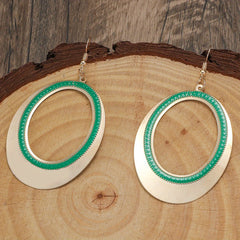 Oval Drop Earrings for Women, Creative Design