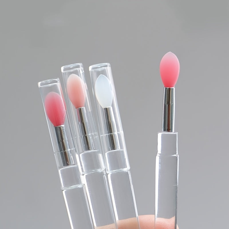 Silicone Lip Brush With Cover Dustproof Lip Film Brush Lipstick Brush