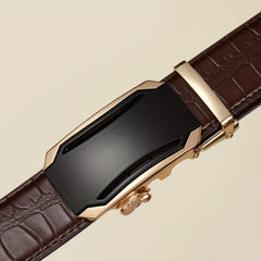 Men's Coffee Automatic Buckle Belt