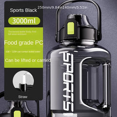 8L 3L Large Capacity Water Bottle, Leakproof Portable Water Cup