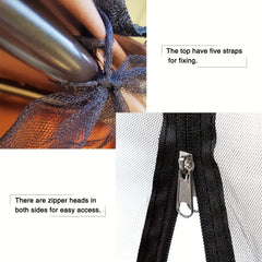Waterproof Swing Mosquito Net with Zipper Durable Polyester Mesh