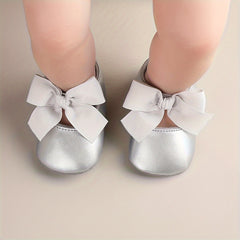 Bowknot Walking Shoes For Baby Girls Lightweight Non slip Shoes