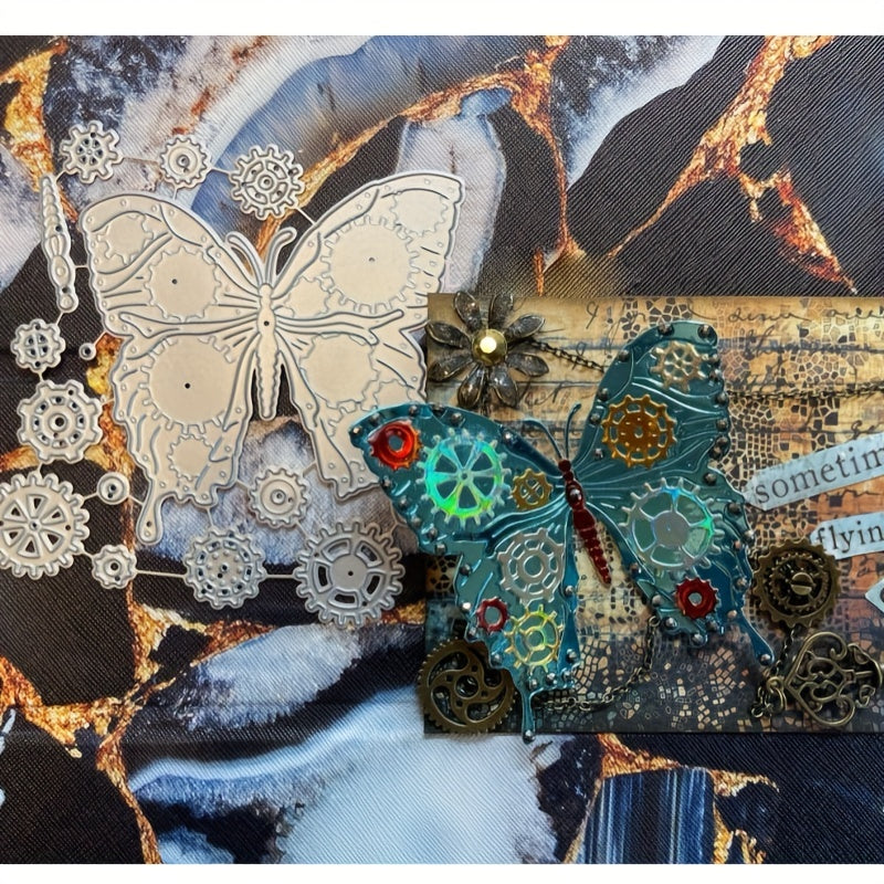 Butterfly Steampunk Metal Cutting Dies Stencil