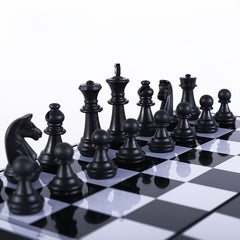 Magnetic Mini Portable Chess Set - Easy Storage Folding Board