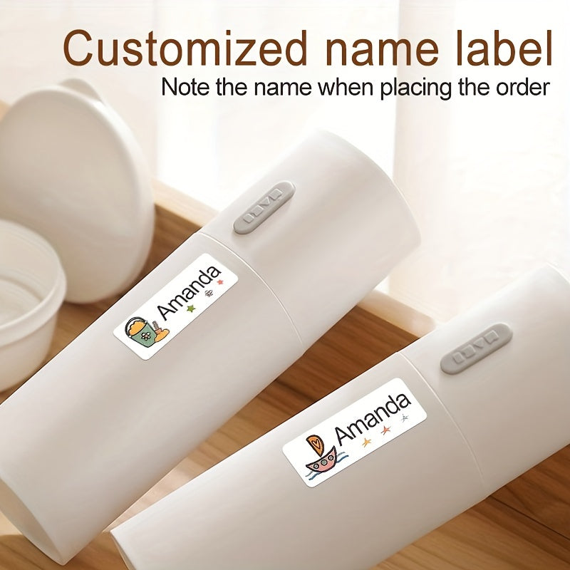 60 Personalized Name Stickers Waterproof Labels MEDIUM 3x1 for Children School