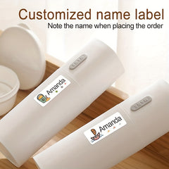 60 Personalized Name Stickers Waterproof Labels MEDIUM 3x1 for Children School