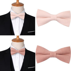 Soft Fuzzy Solid Bow Tie for Women - Classic Shirt Bows for Adults & Kids