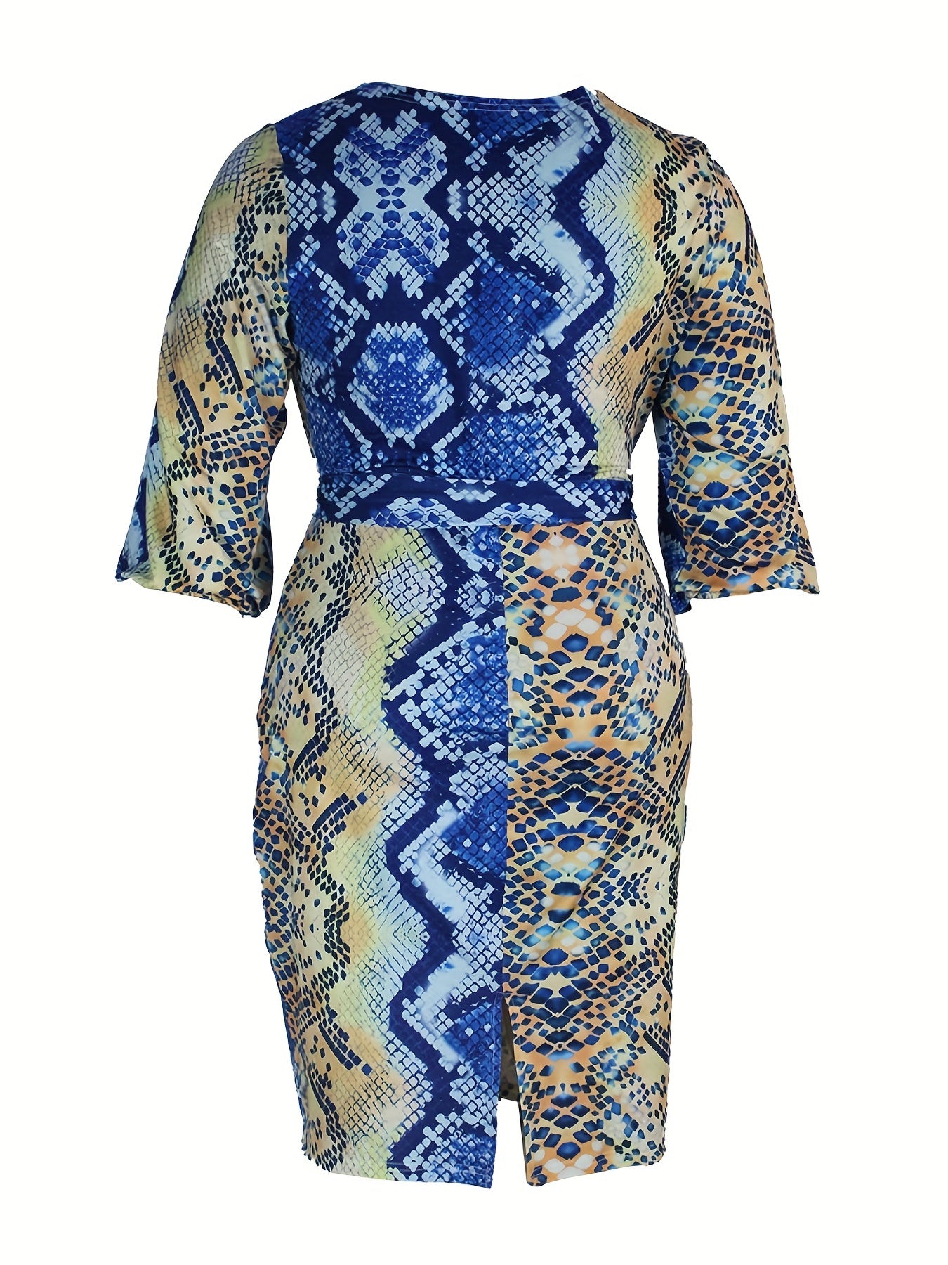  Sexy Dress Women's Plus Snake Print Dress
