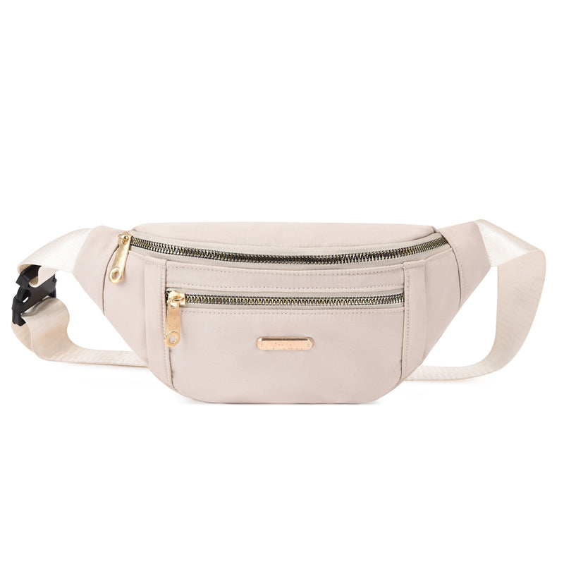 Waterproof Nylon Zipper Fanny Pack Crossbody Bag